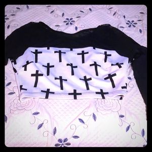 Crosses Crop Top